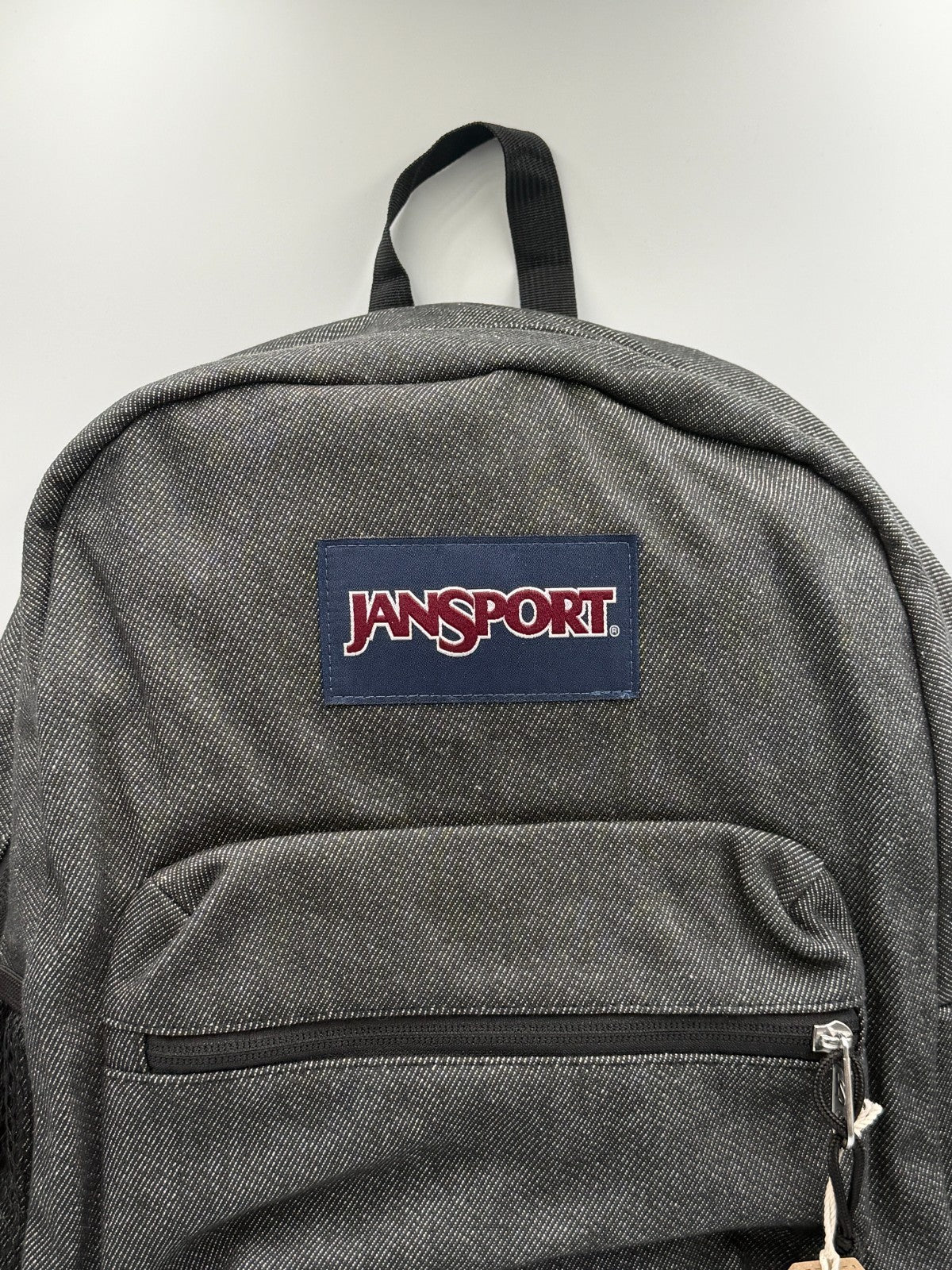 NWT JanSport Cross Town Plus Remix Black Denim Backpack 15" Laptop School Bag