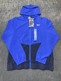 NWT Reebok Full Zip Training Woven Jacket Men's Large Navy Blue Adjustable Hood