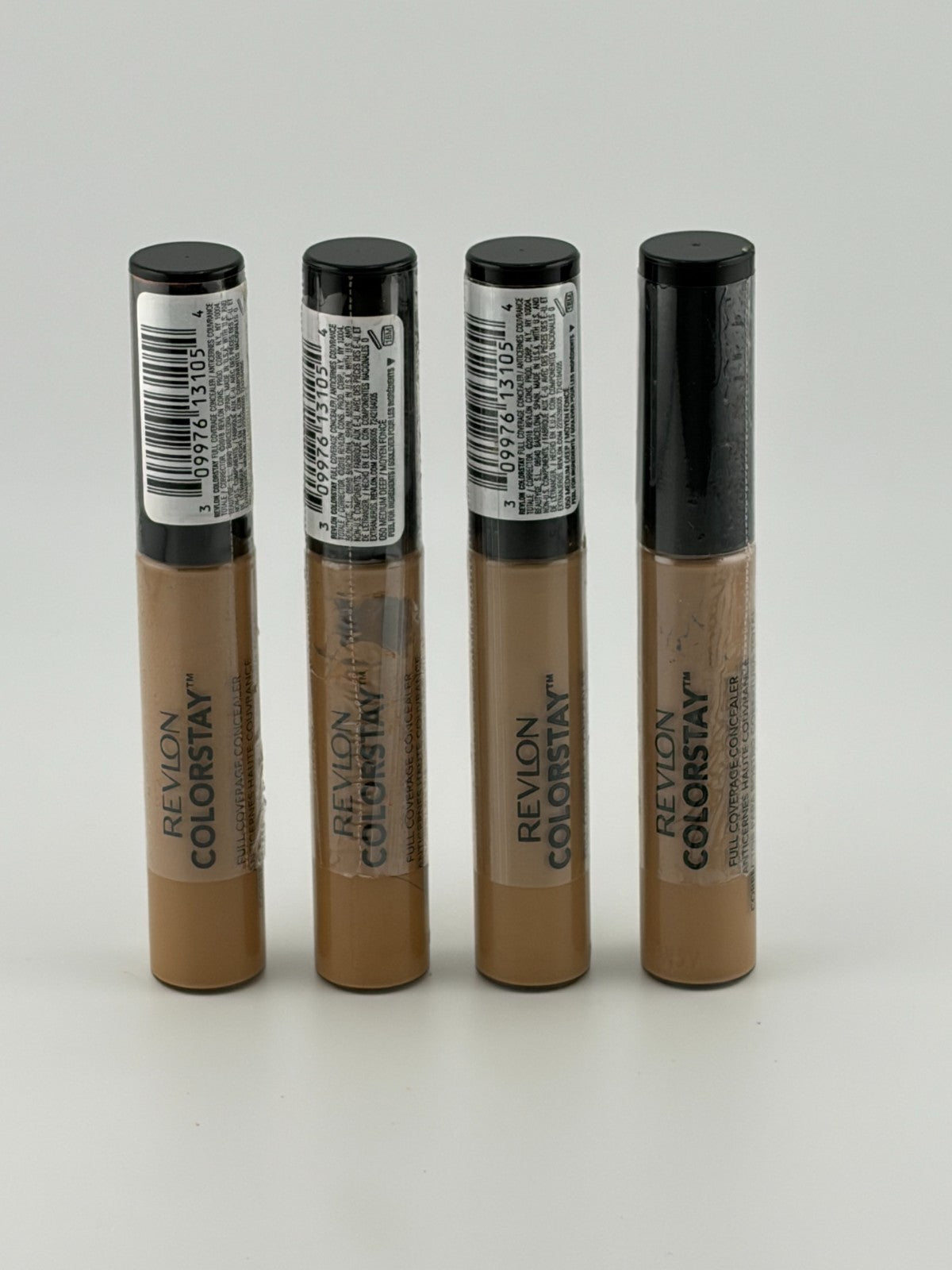 Revlon ColorStay Full Coverage Concealer Makeup 18M 50 Medium Deep - Set of 4