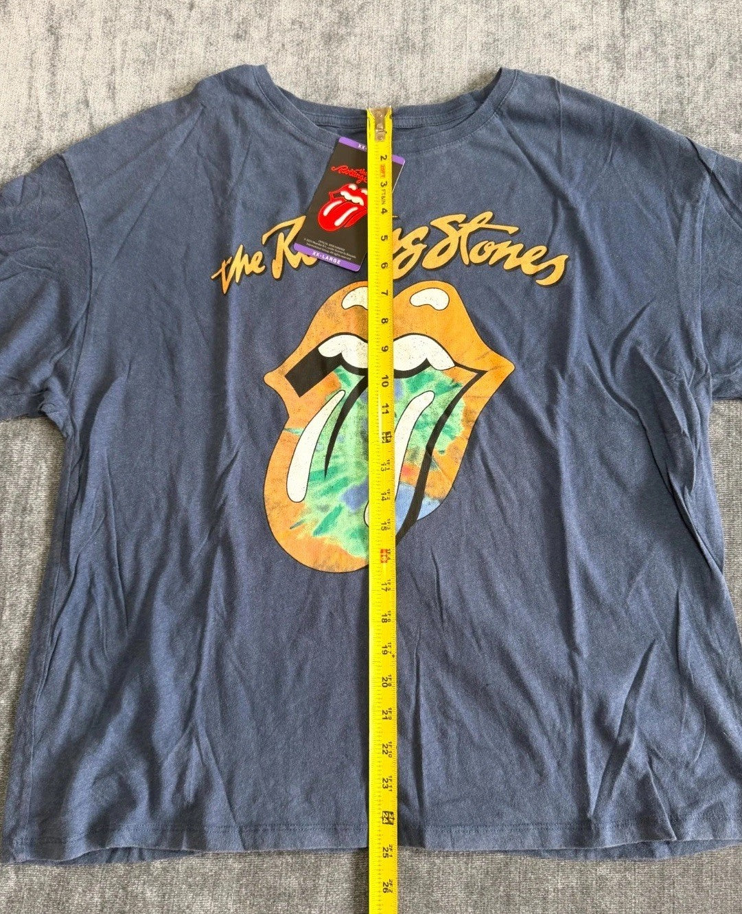 NWT The Rolling Stone Graphic Print T-Shirt Women's 2XL Navy Pullover 100%Cotton
