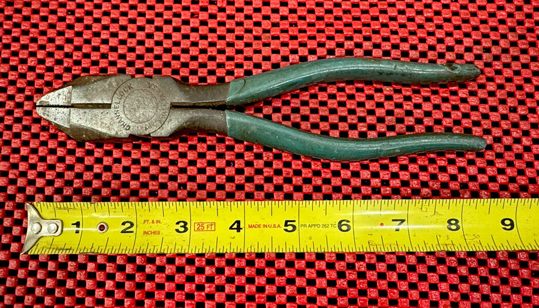 Channellock 8-1/2" Lineman Pliers w/ Side Cutters 3048 Meadville, PA USA N6