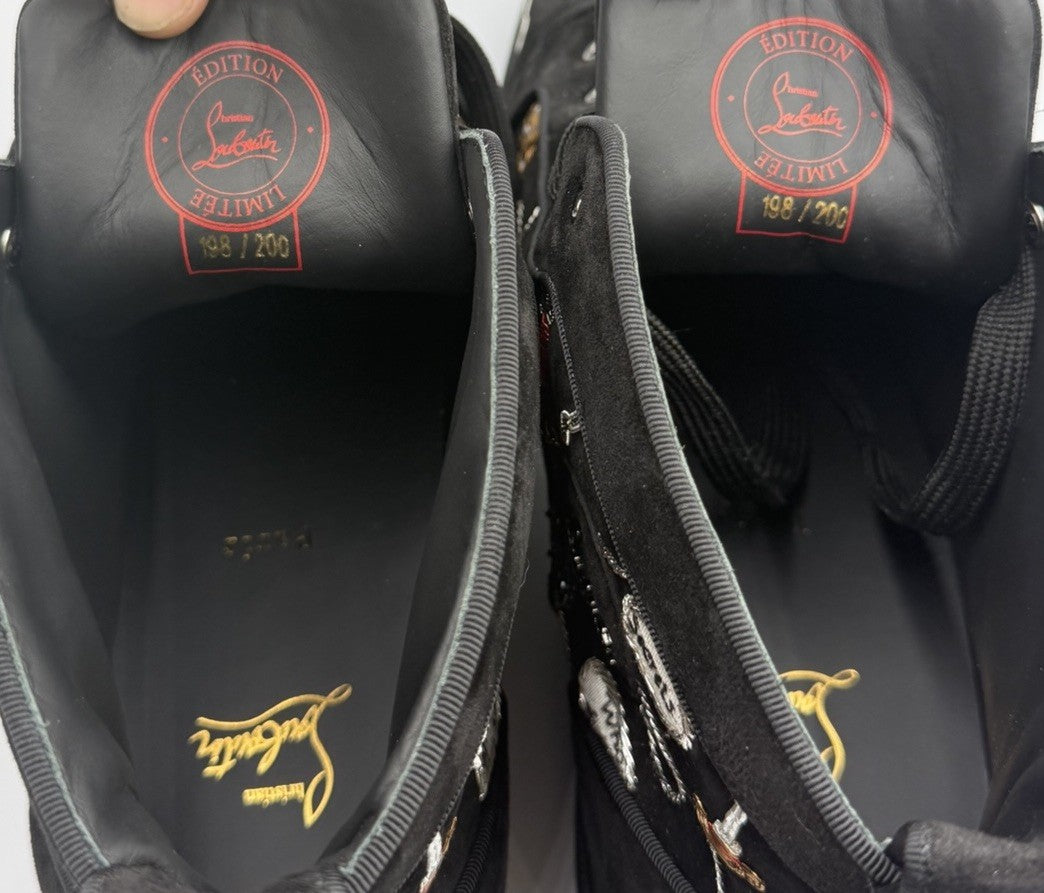Authentic Christian Louboutin Limited Edition Embroidered Size EU 48; US 15