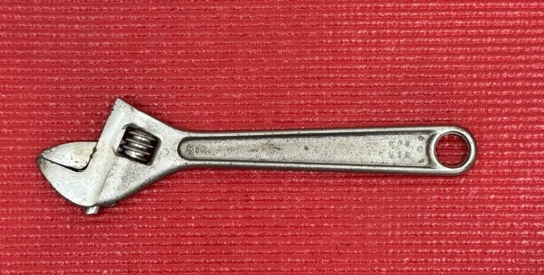 VINTAGE PROTO TOOLS No.708 8" ADJUSTABLE WRENCH CRESCENT WRENCH MADE IN USA M1