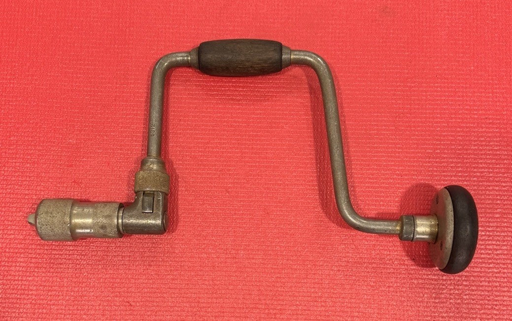 VINTAGE PEXTO NO 5312 RATCHETING BIT BRACE DRILL AUGER HAND DRILL MADE IN USA