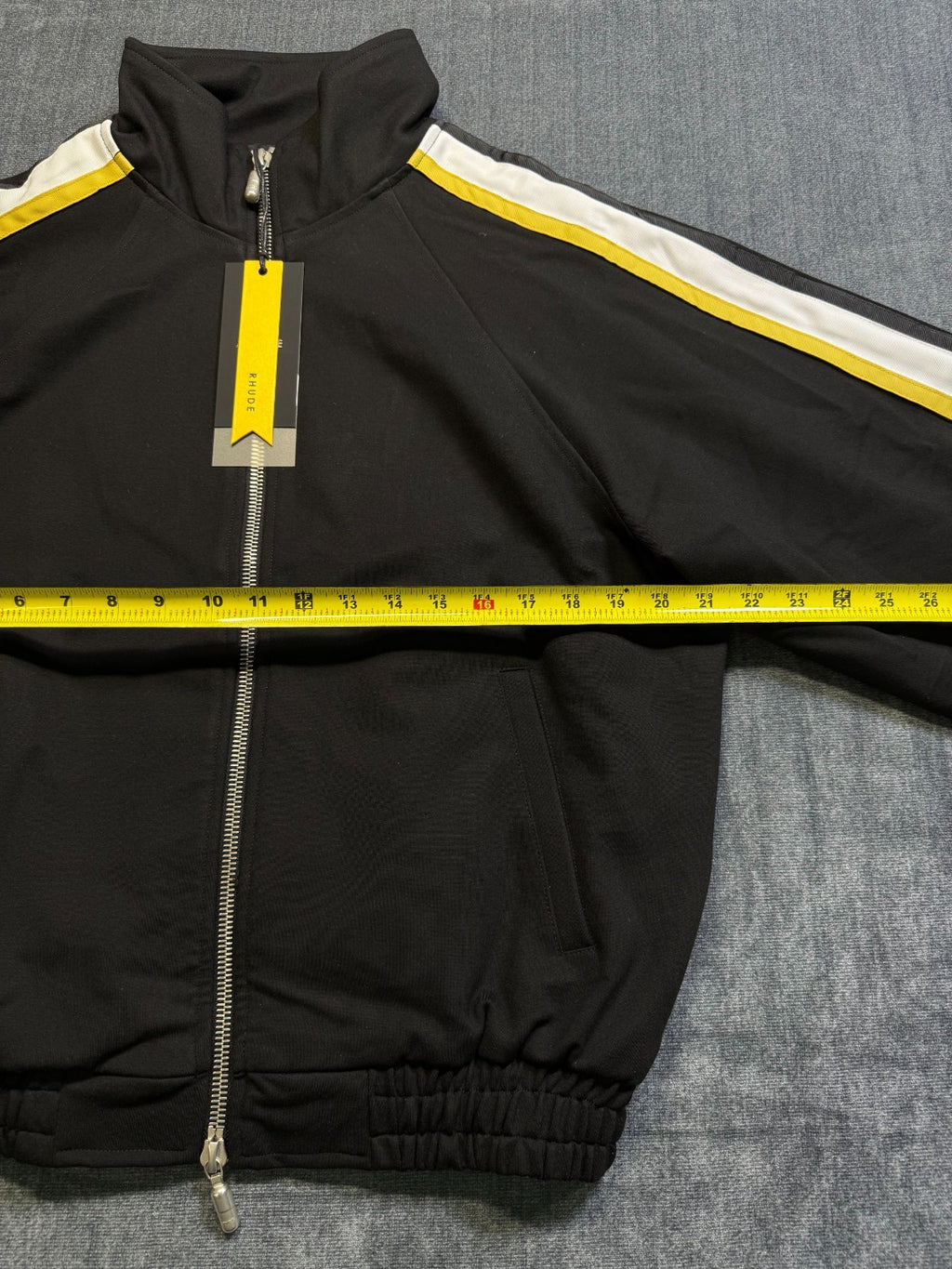 NWT Rhude Traxedo Jacket Men's Large Black Multi Full-Zip Long Sleeve Outdoor