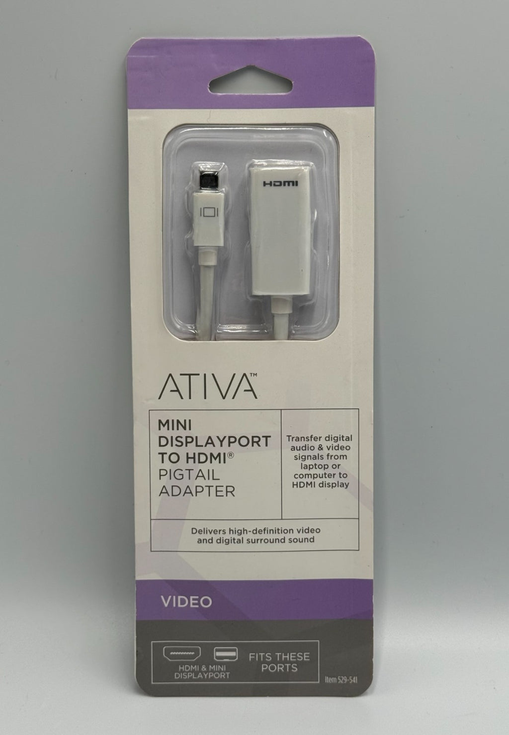 Ativa Mini DisplayPort to HDMI Adapter Mac Windows Laptop to TV Monitor Cable
