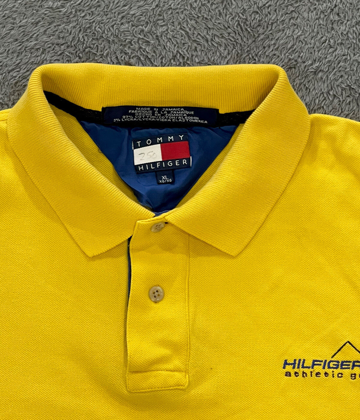 Vintage Tommy Hilfiger athletic gear Yellow Vintage Polo Shirt Men's Size XL
