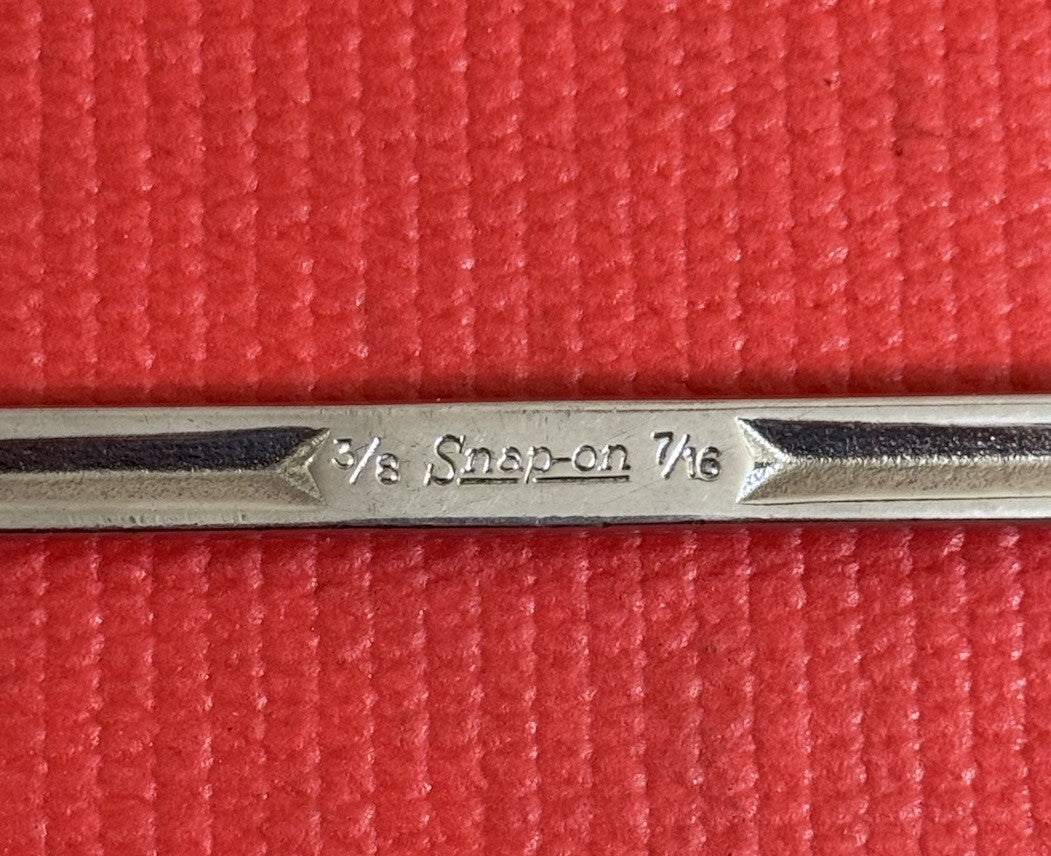 Snap-on Tools Long Chrome Flare Nut Wrench RXH1214S 3/8" x 7/16" 6 Pt 5.75" USA
