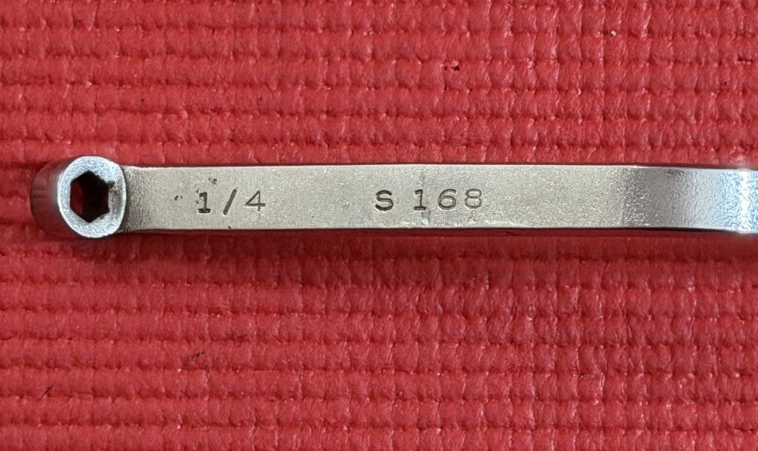 MAC TOOLS S168 1/4" x 3/8" SAE 6PT BRAKE BLEEDER OBSTRUCTION WRENCH MADE IN USA