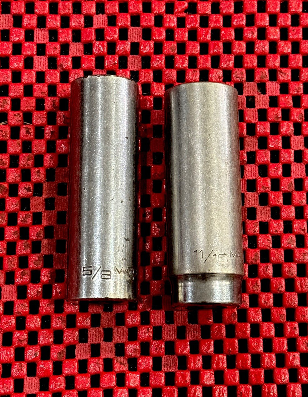 Matco Tools 2 PC SET 3/8” Drive SAE 6 Point Deep Sockets Made In USA N2