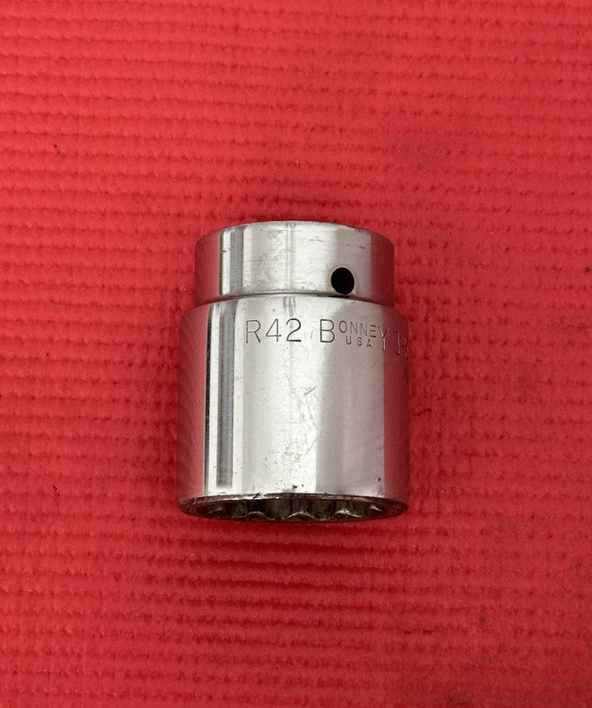 Vintage Bonney Tools #R42 , 3/4” Drive 1 5/16” Shallow Socket Made In USA