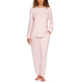 LOFT Pajama Set Women's 2XL White Pink Stripes Comfort Sleepwear Top & Bottom
