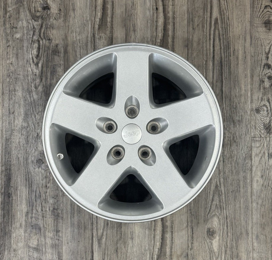 2007-2018 JEEP WRANGLER ALLOY 5-SPOKE WHEEL RIM 17X7.5 17" 1AH78TRMAE OEM