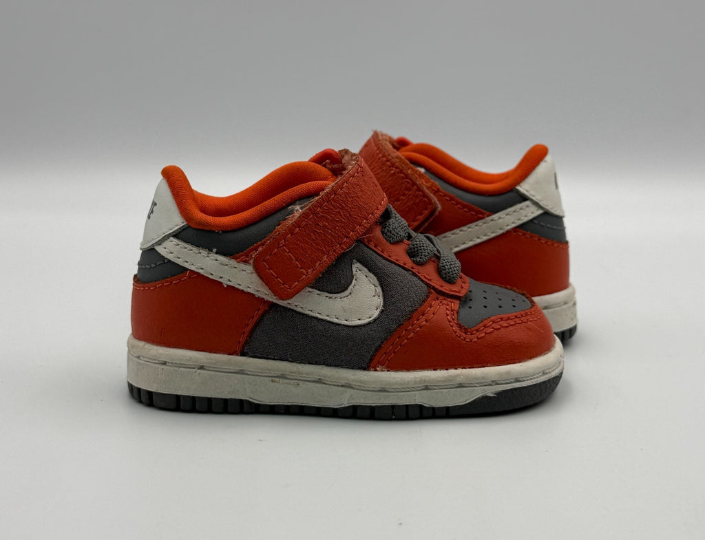 Nike Dunk Low Cement Grey Team Orange TD 311535-016 Baby Toddler Sneaker Size 3C
