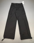 NWT Off-White OW Embroidered Drill Cargo Pants Men's 46 Black Pockets Workwear