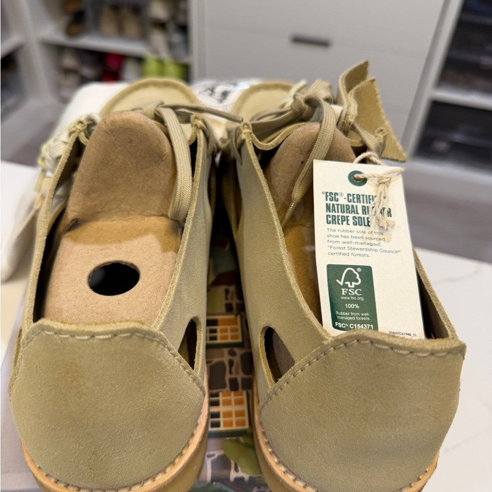 Clarks Brixham Beige Suede Loafers