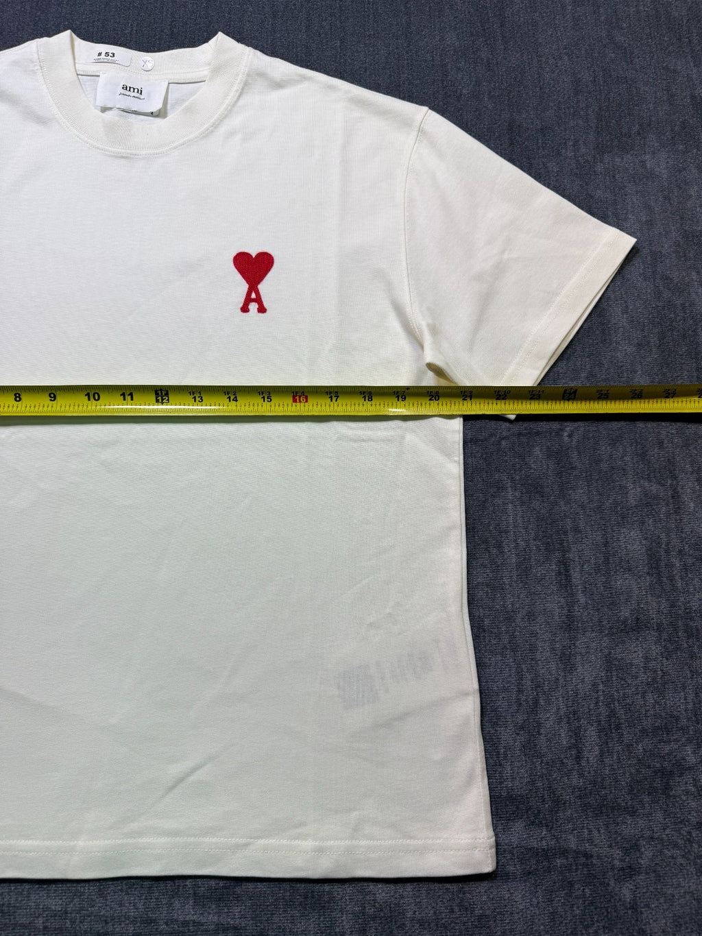 NWT Ami T-Shirt Men's X-Small White Short Sleeve Crew Neck Pullover Lightweight
