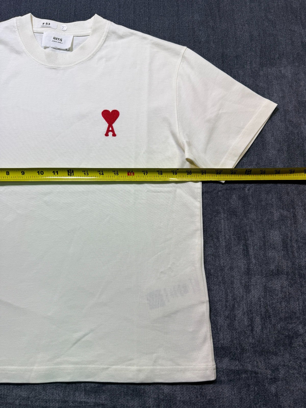 NWT Ami T-Shirt Men's X-Small White Short Sleeve Crew Neck Pullover Lightweight