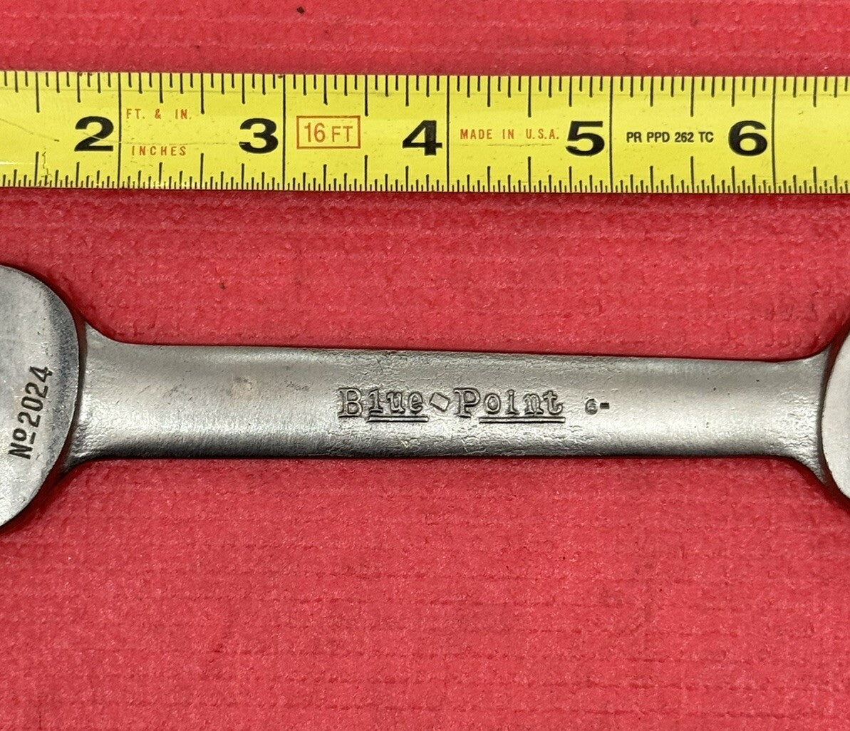 Vintage Blue Point Tools 2024 5/8”x 3/4” Open End Wrench Made In USA By Snap On