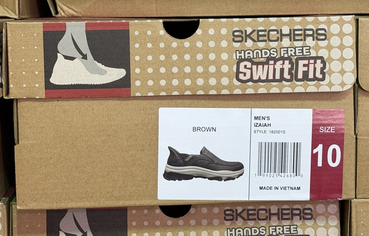 Skechers Men’s Hands Free Slip-ins Izaiah Brown Slip-On Sneakers Size 10 NEW