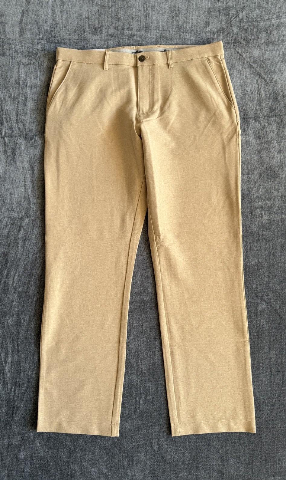 Callaway Opti-Dri Stretch Golf Pants Chinchilla Beige Mens 36x30 Performance NWT