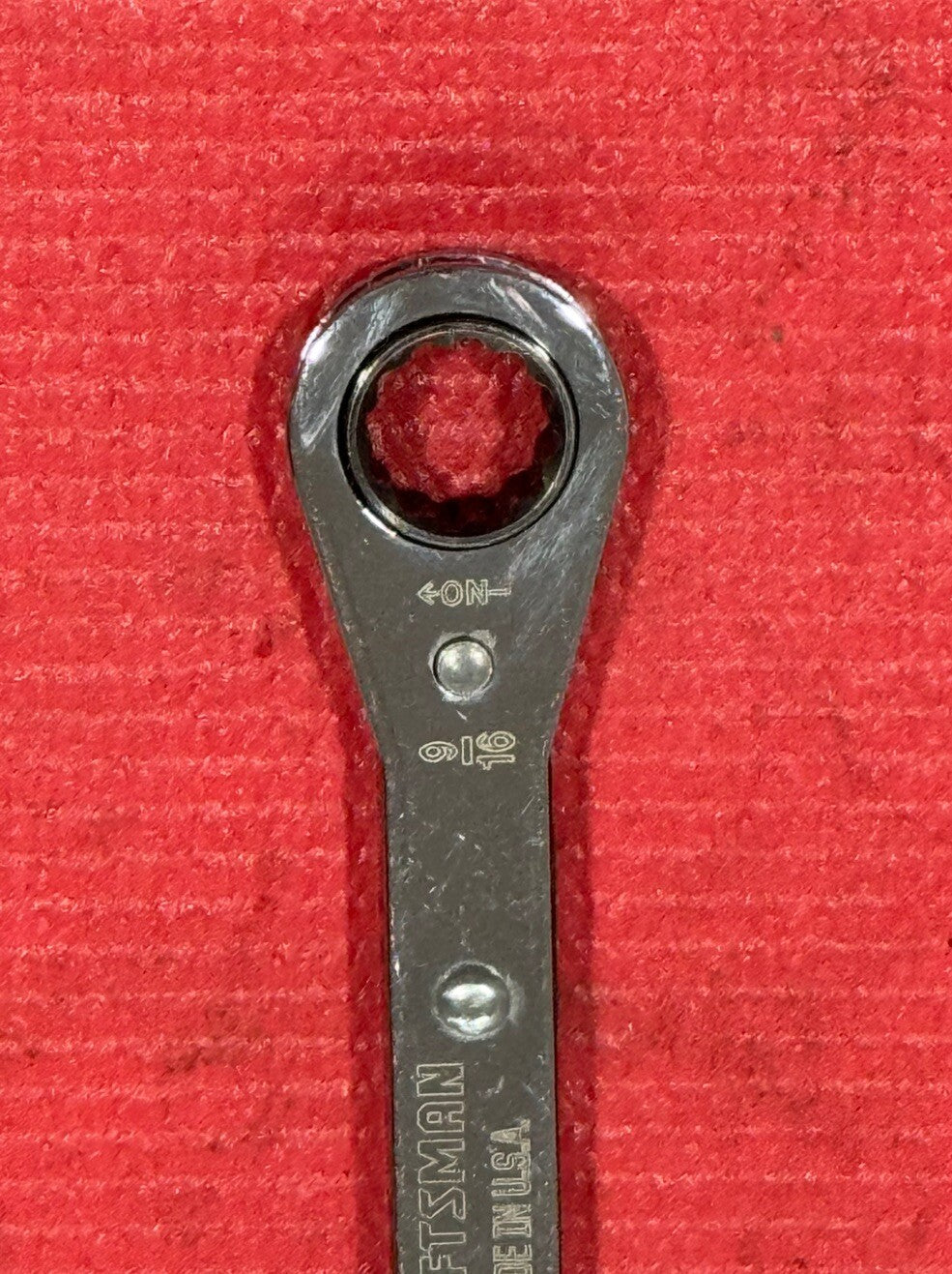 Vintage Craftsman 42163 1/2" X 9/16" Ratcheting Box Wrench 12 Pt Made IN USA