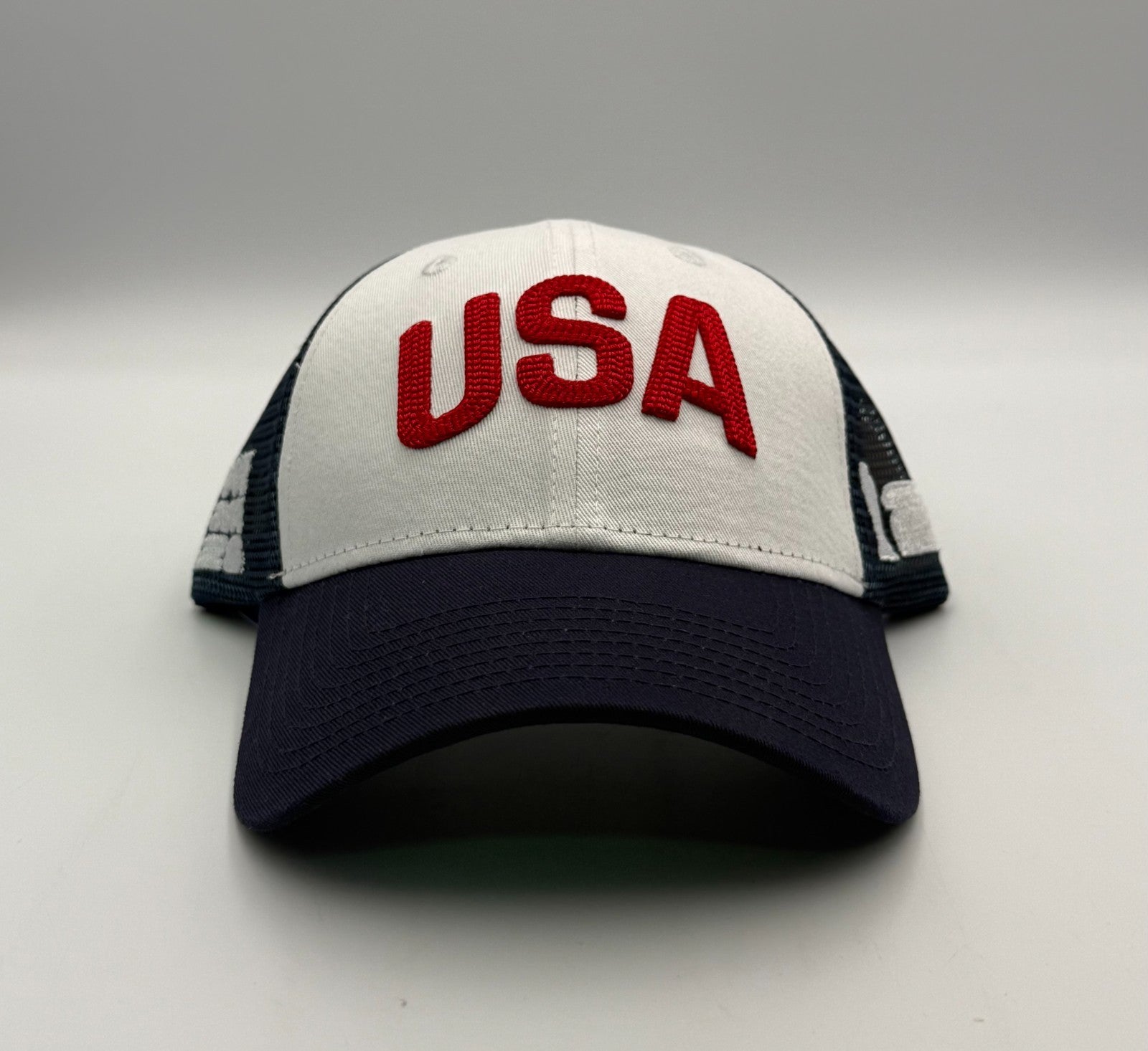 Outerstuff FIFA World Cup 2026 USA Trucker Hat Men White Blue Mesh Snapback Cap