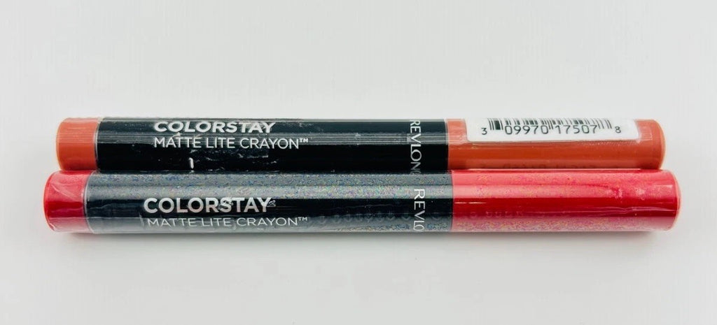 Revlon Colorstay Matte Lite Crayon Lightweight Effortless Lipstick - Set of 2