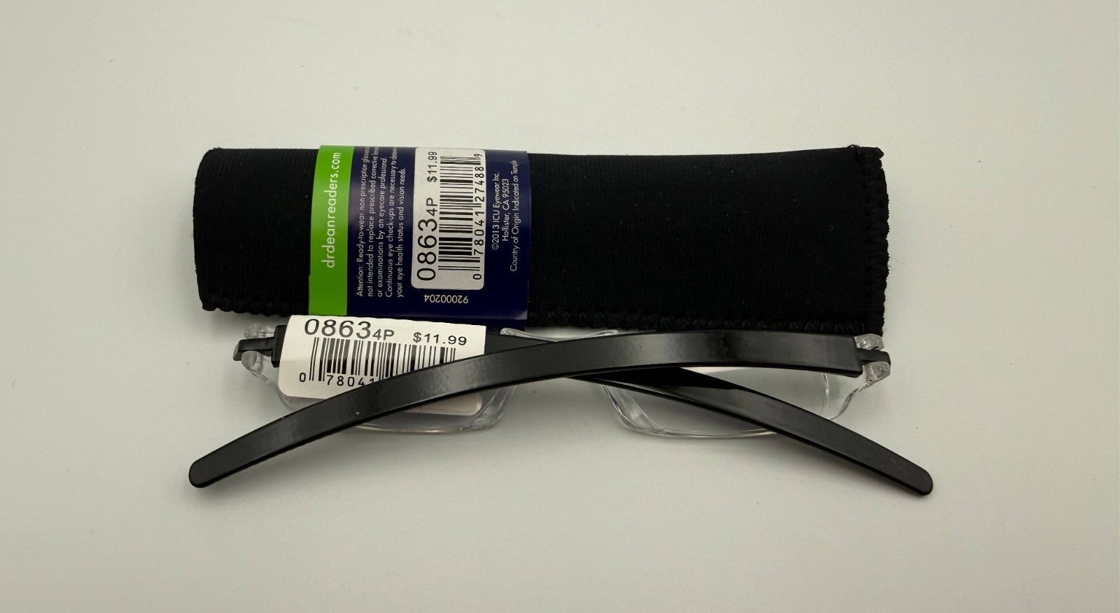 ICU Eyewear Dr. Dean Edell Slim Vision Reading Glasses +2.00 Magnification