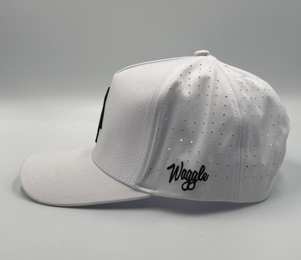 NWT Waggle Penguin Golf Hat White Adjustable Performance Snapback Baseball Cap