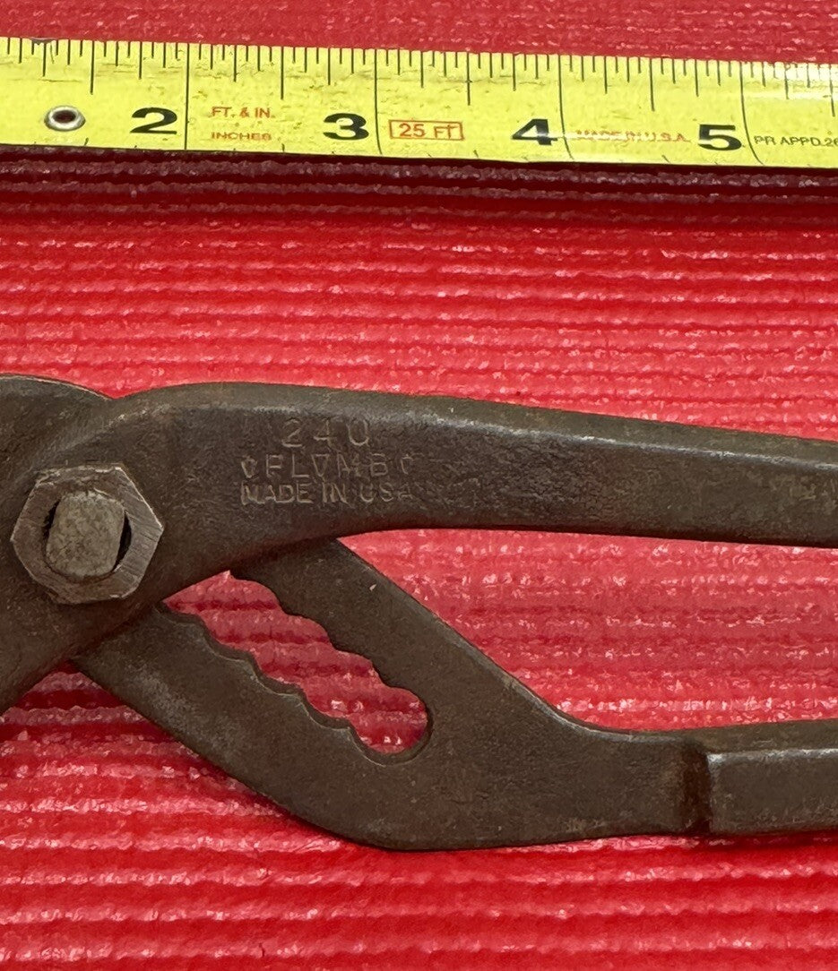 Vintage Plumb 240 Tongue and Groove Slip Joint Pliers Made in USA PLVMB, PLOMP