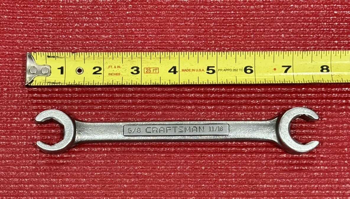 Craftsman V Series 5/8" X 11/16" Flare Nut Line Wrench Made in USA Excellent