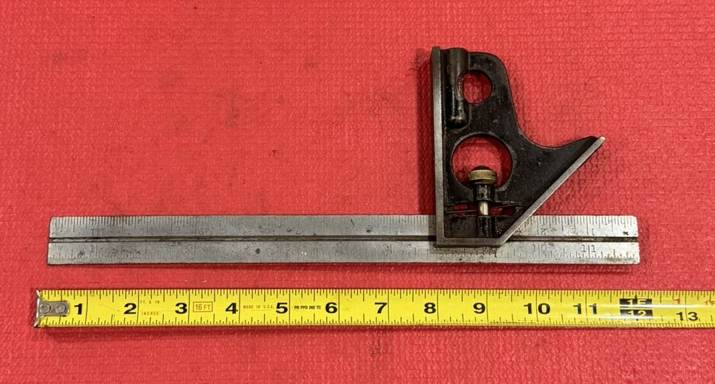 Vintage Steelcraft Combination Square Ruler with Level Made in USA