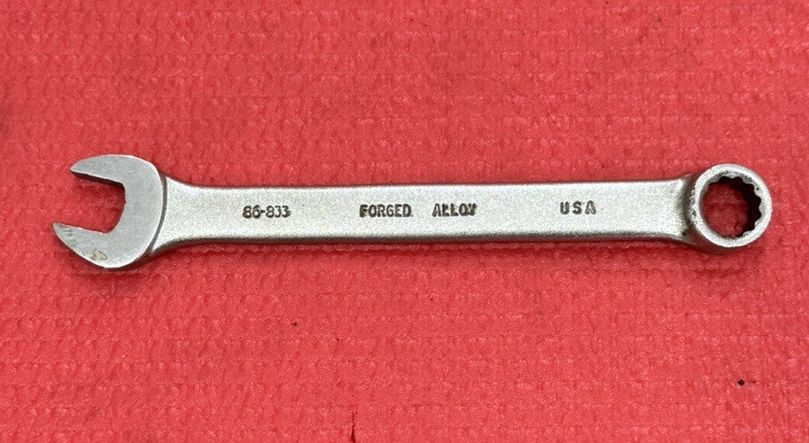 Vintage Stanley 86-833, 3/8" Combination Wrench Forged Alloy Made in USA