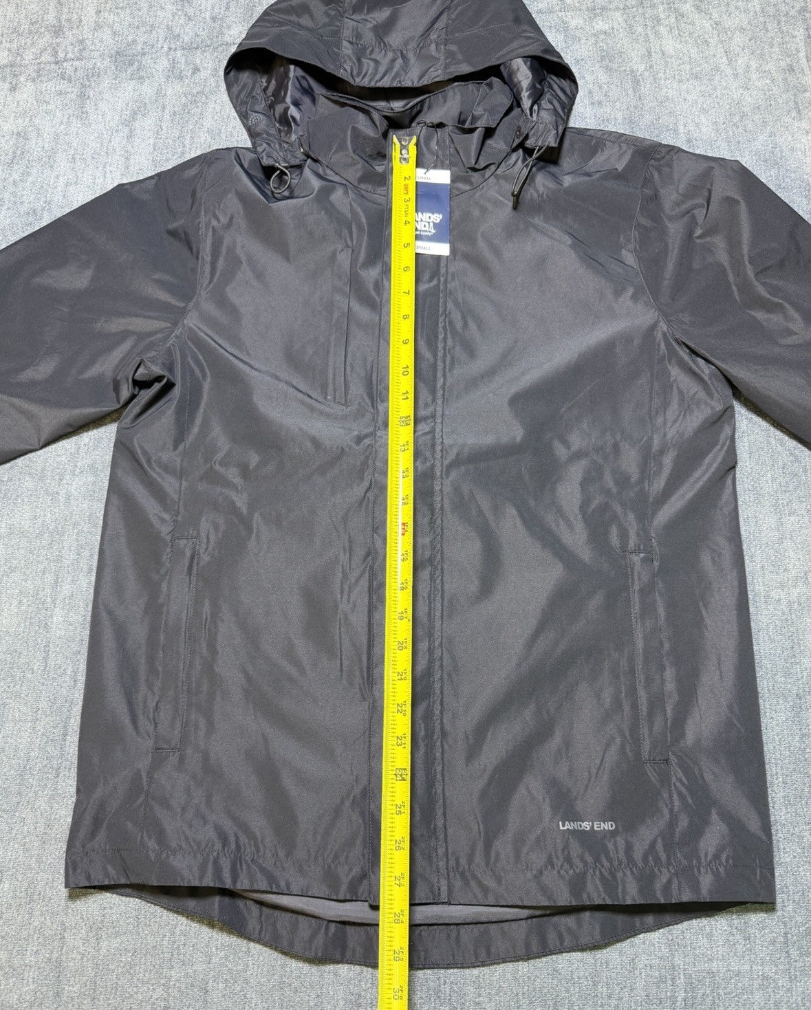 NWT Lands' End All-Weather 3-in-1 Jacket Men's Small Black Full-Zip Hooded