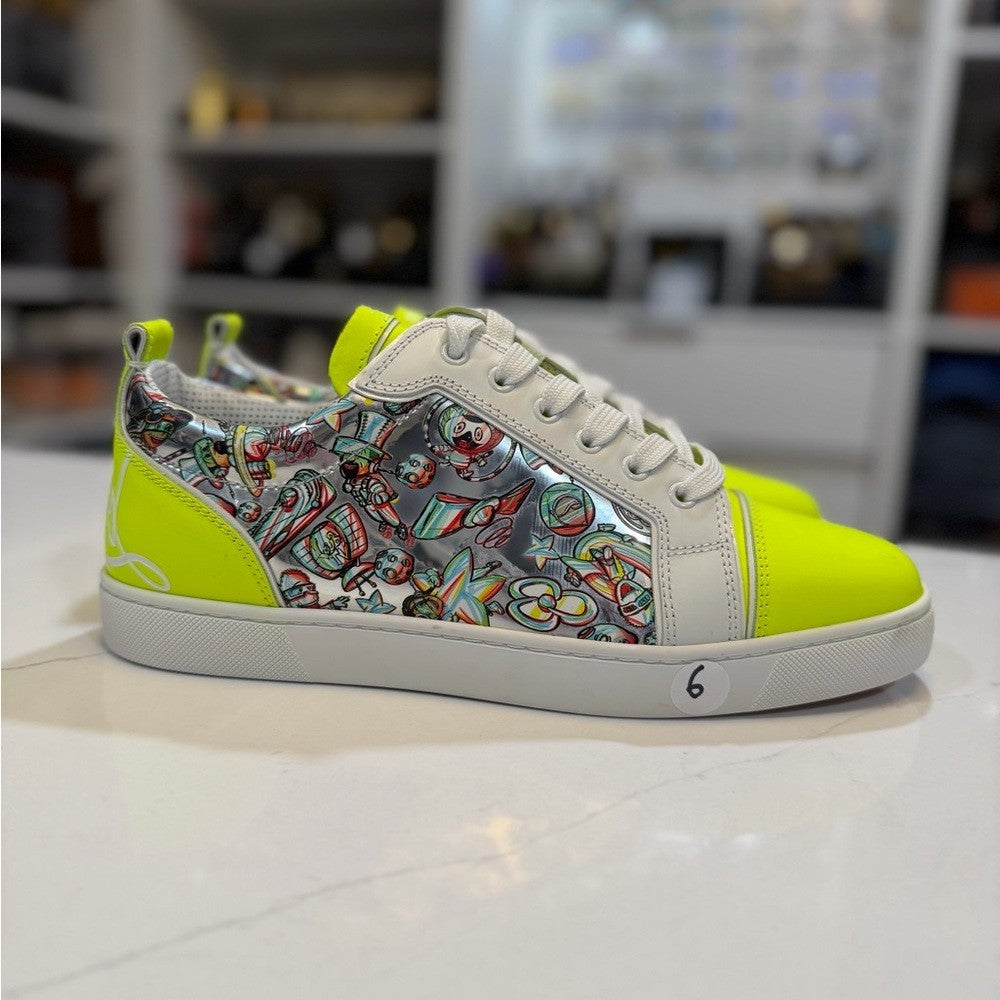 o1s1wg110924 Fun Louis Junior Low Top Sneaker in Yellow