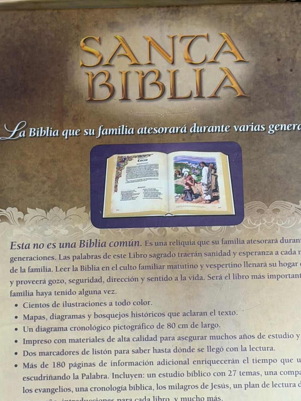Santa Biblia The Holy Bible Spanish (2007) RVR Edición Especial WHITE/GOLD NEW