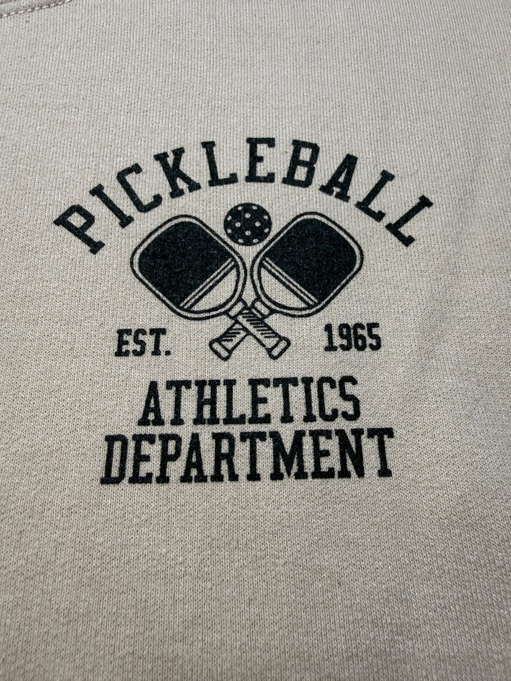 NWOT Strange Daze Los Angeles Pickleball Pullover Sweatshirt Men's Large Beige
