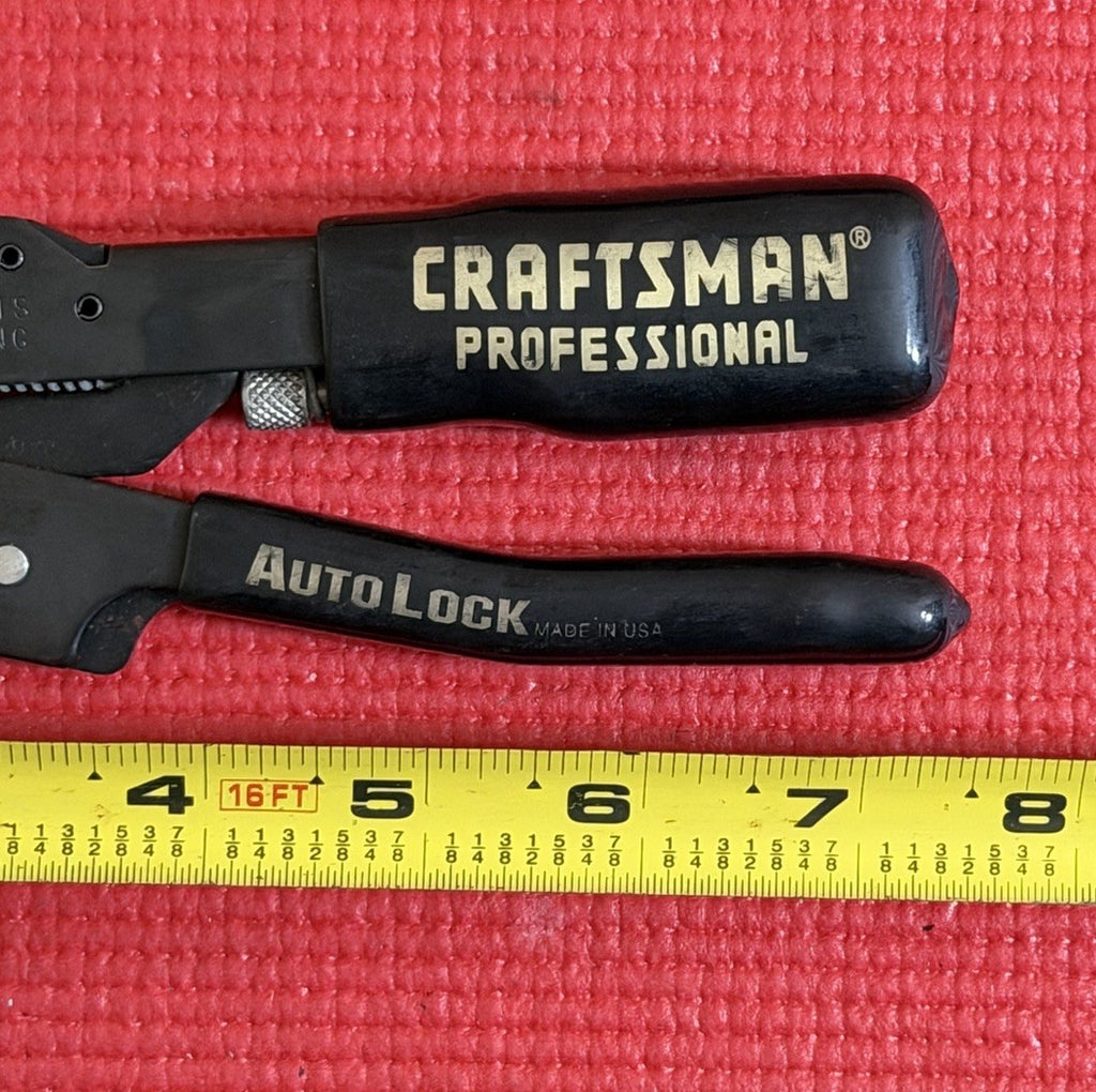 Vintage Craftsman Professional 45307 Auto Lock Pliers Made in USA  Excellent!!!