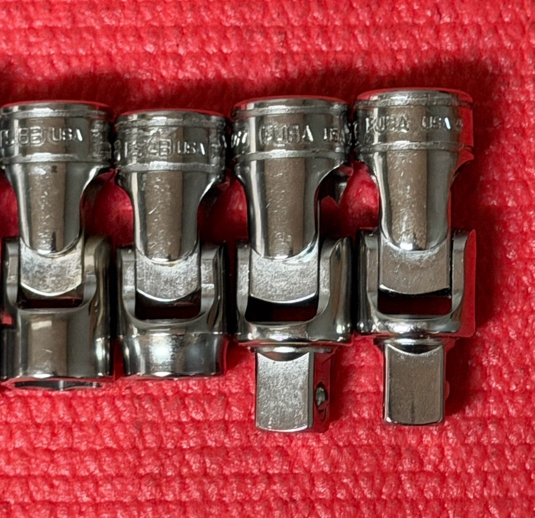 NEW Snap-On Tools 5PC 3/8" Drive SAE Universal Swivel Socket Set Made in USA