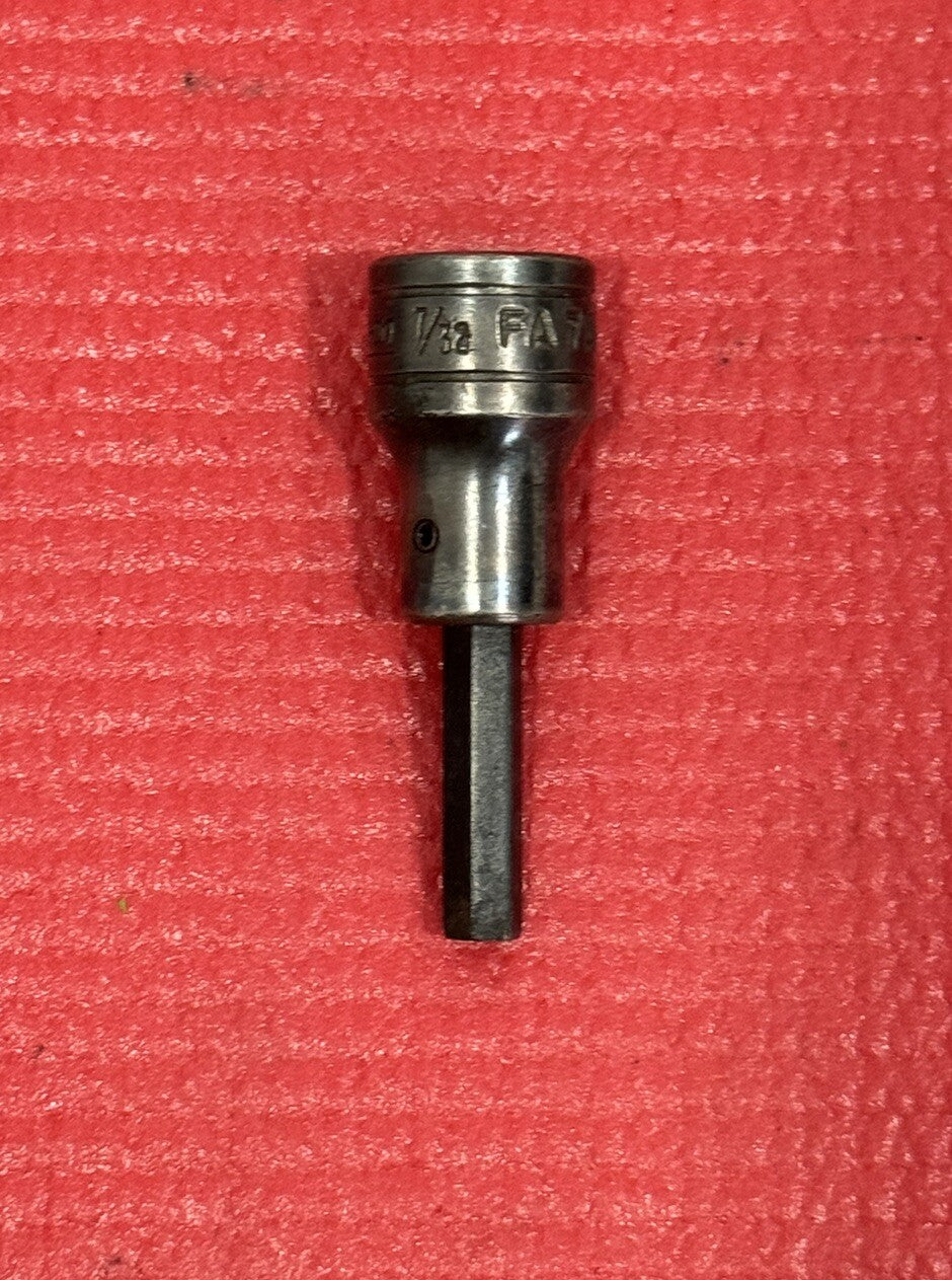 Vintage Snap-On Tools FA7A, 3/8" Drive 7/32" Hex Allen Bit Socket Driver USA
