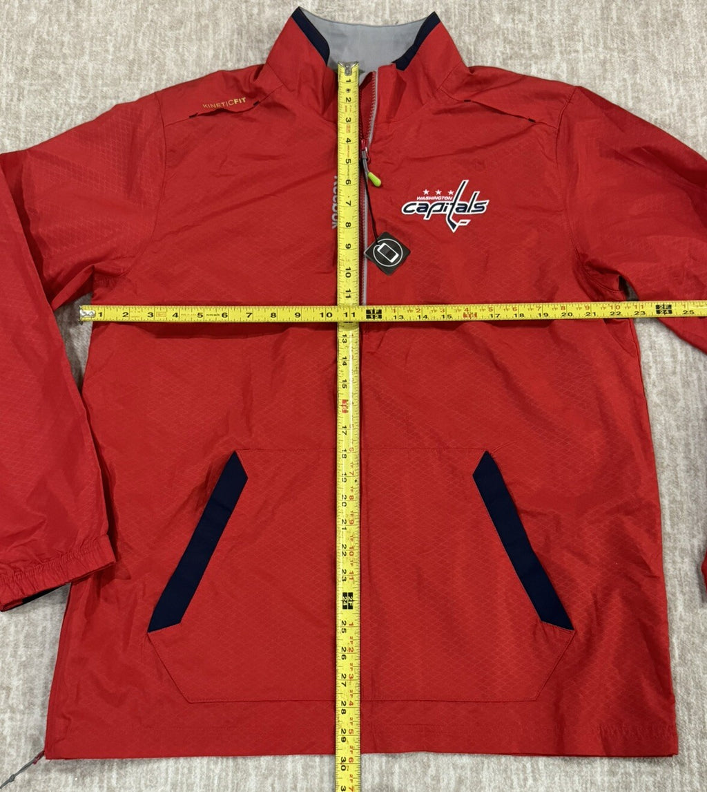 New Reebok Center Ice Kinetic Fit NHL Washington Capitals Jacket Red Mens Size M