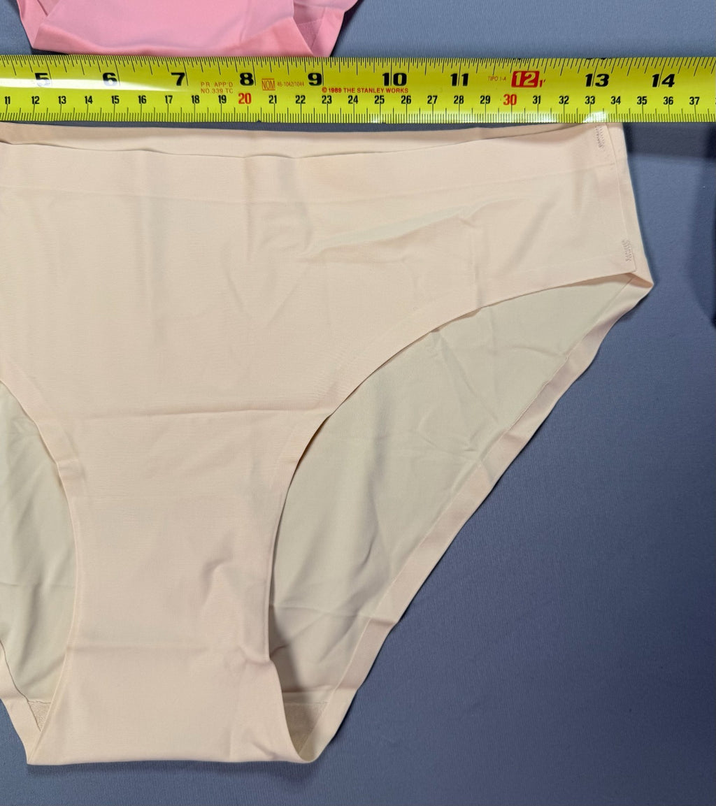 Pack of 6 Women's No-Show Stretch Breathable Bikini Panties Sz Medium Multicolor