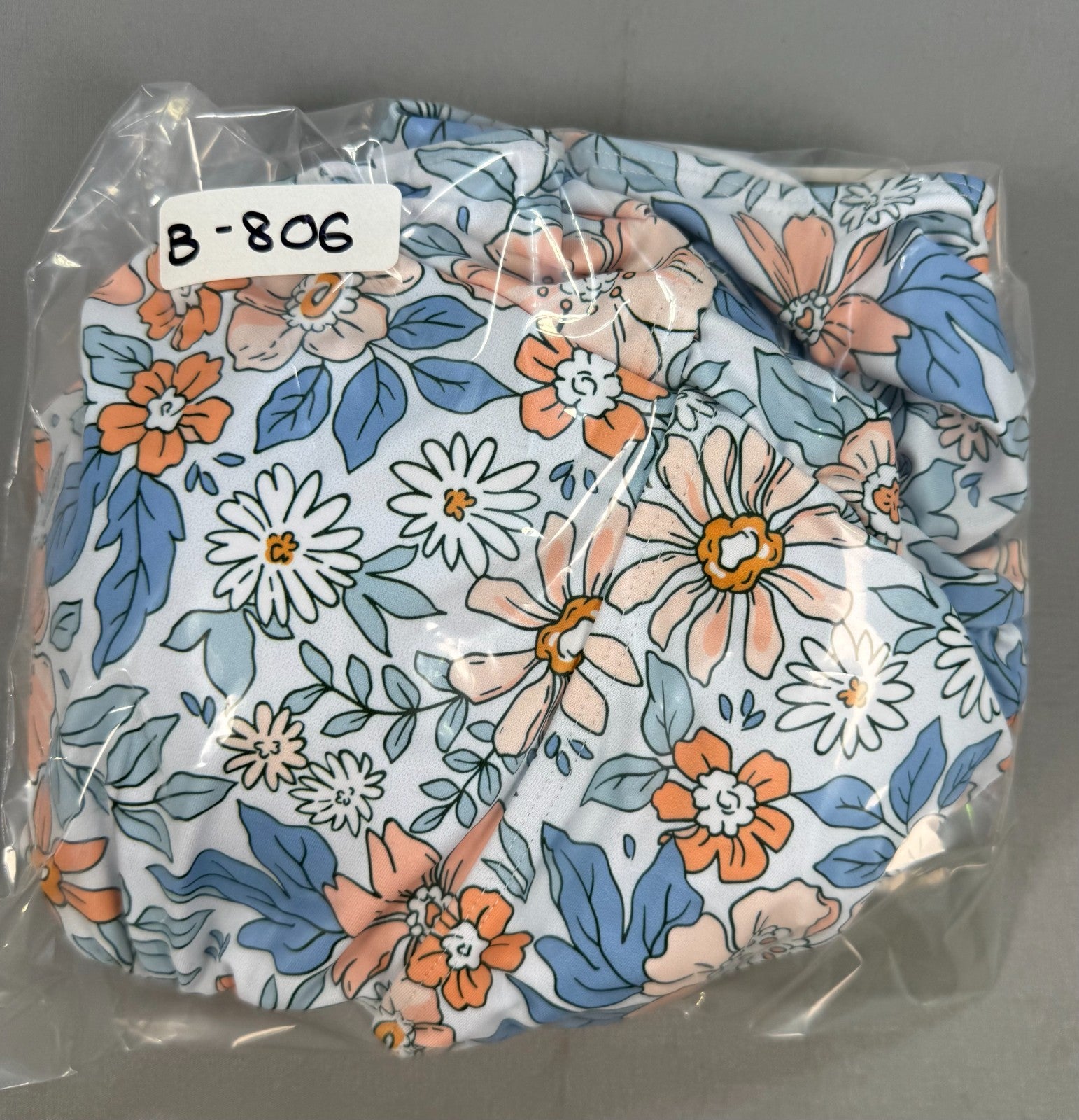 Eomenie One Piece Swimsuit Women's Large Blue Floral Tummy Control Bathing Suit