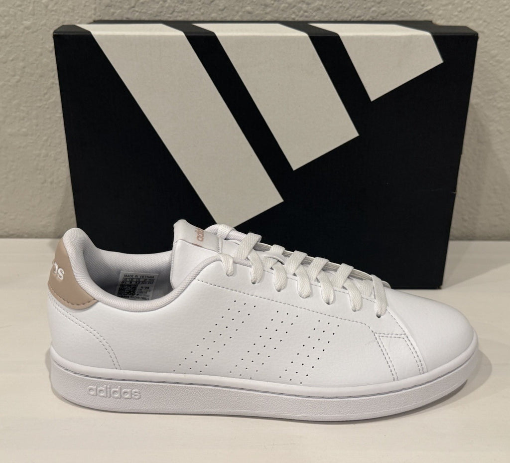 NEW Adidas Advantage White Wonder Quartz Women's Size 9.5 CLOUD-FOAM INSERTS NWB