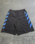 NEW Off-White Diagonal Outline Track Shorts Men's Small Black Logo Drawstring