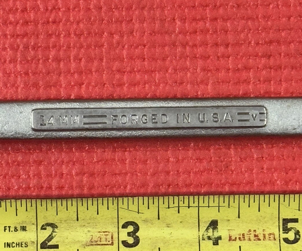 Vintage Craftsman V Series 14MM Combination Wrench 12 Pt Metric Made in USA Nice