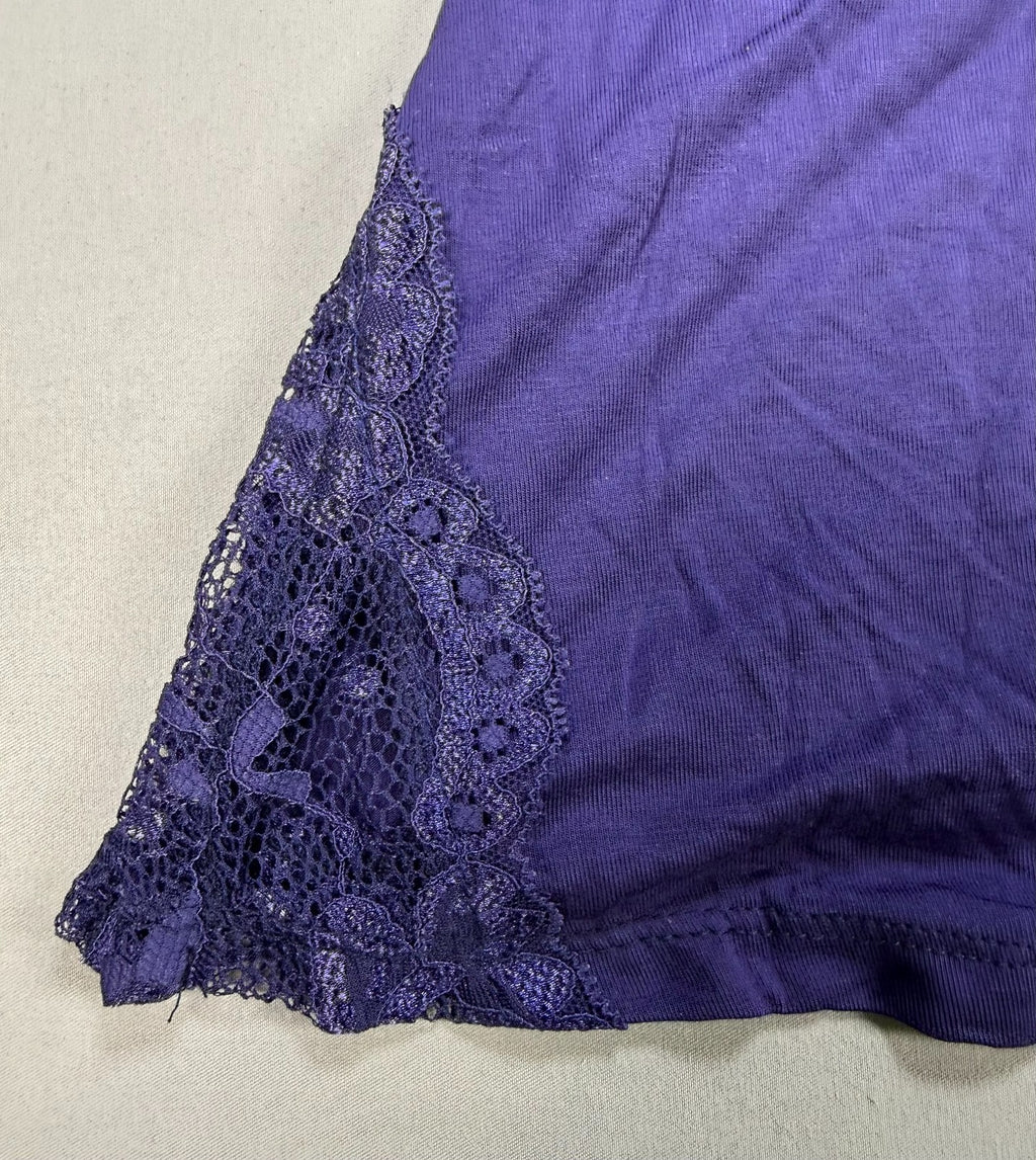 Avidlove Lace Chemise Sleepwear Lingerie Women's Small Navy Blue Valentines Day