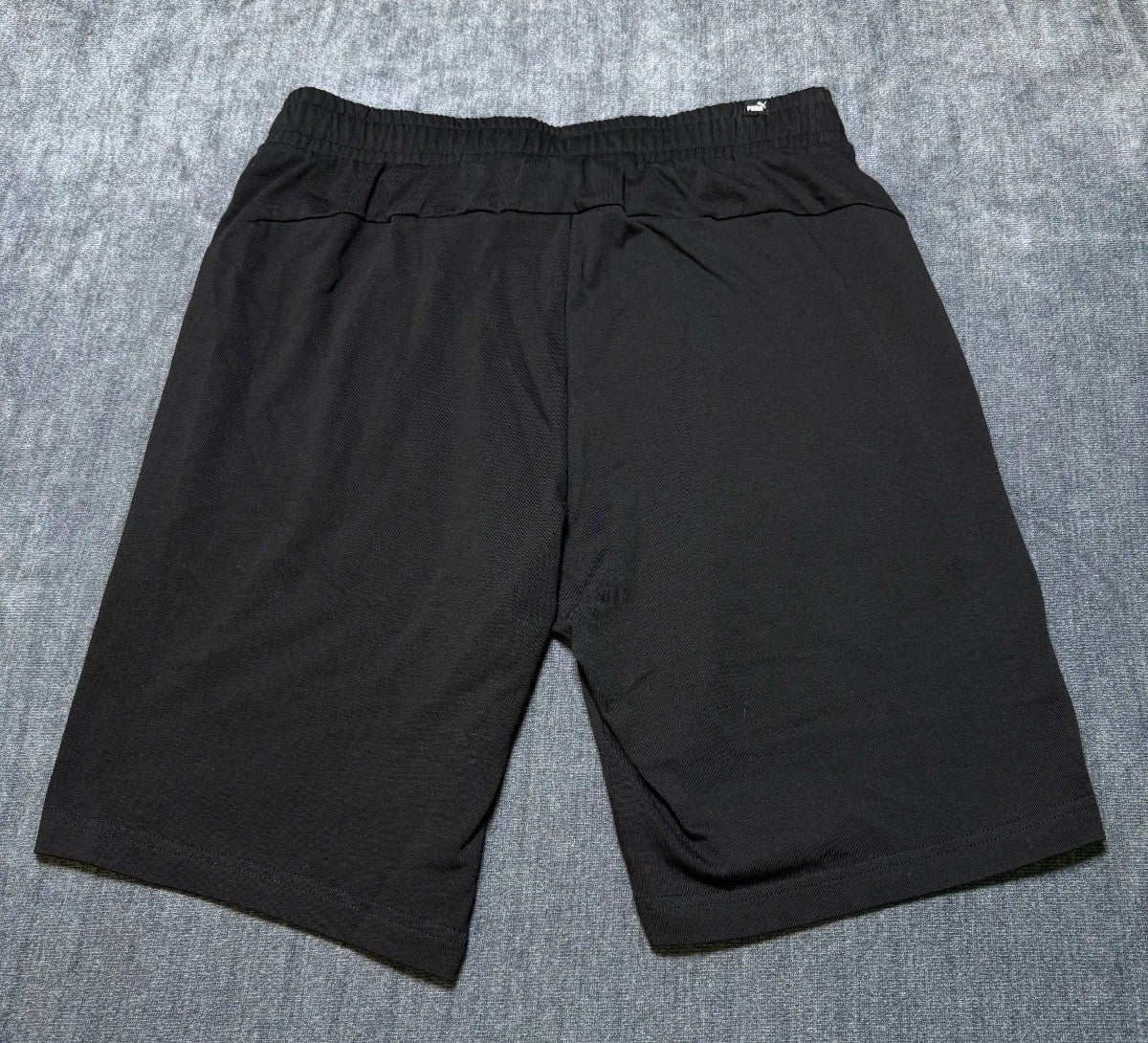 NWT PUMA Essential Jersey Shorts Men’s Large Black Elastic Waist Lightweight