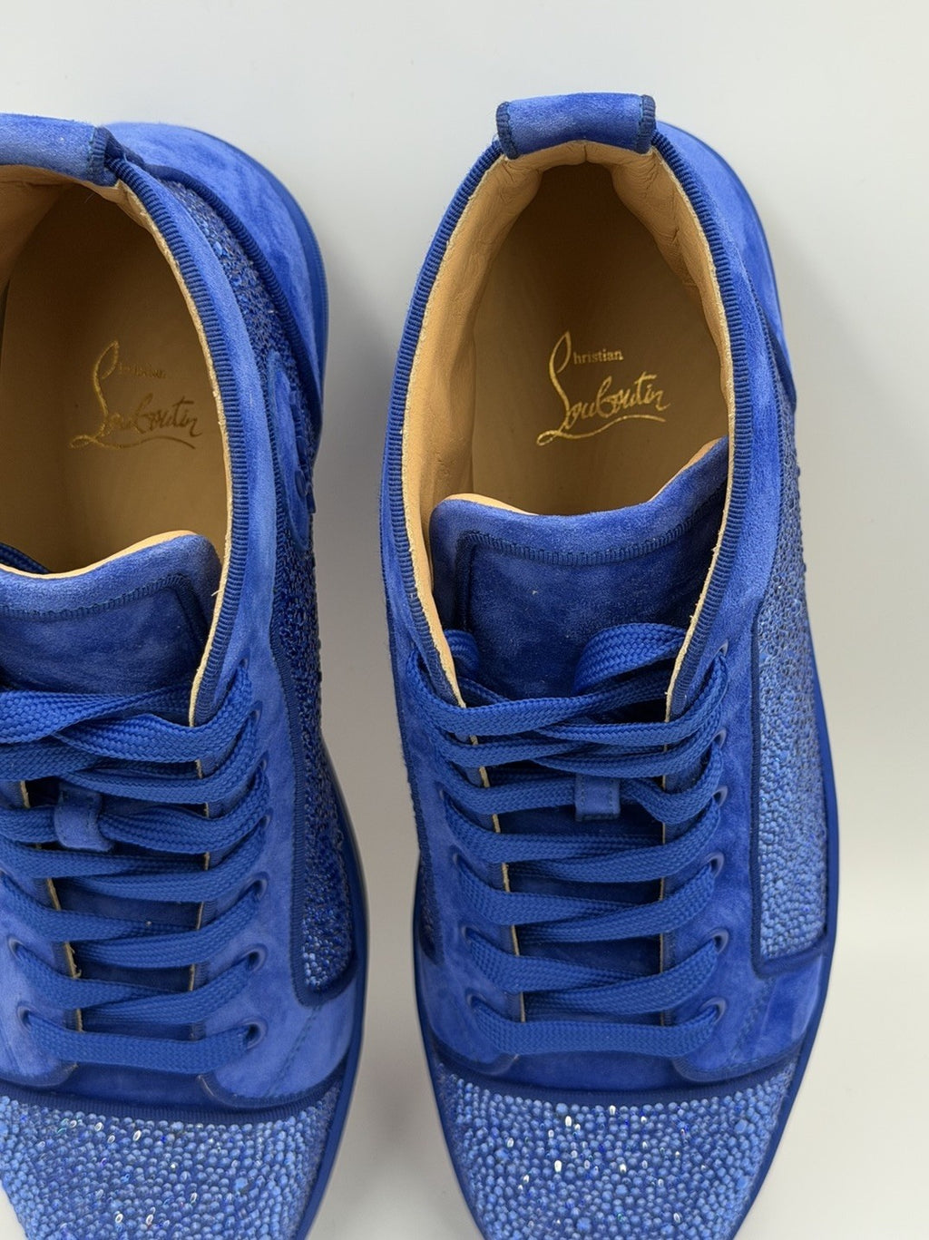 NEW Authentic Christian Louboutin Crystal Strass Sneakers Mens Size 44 EU; 11 US